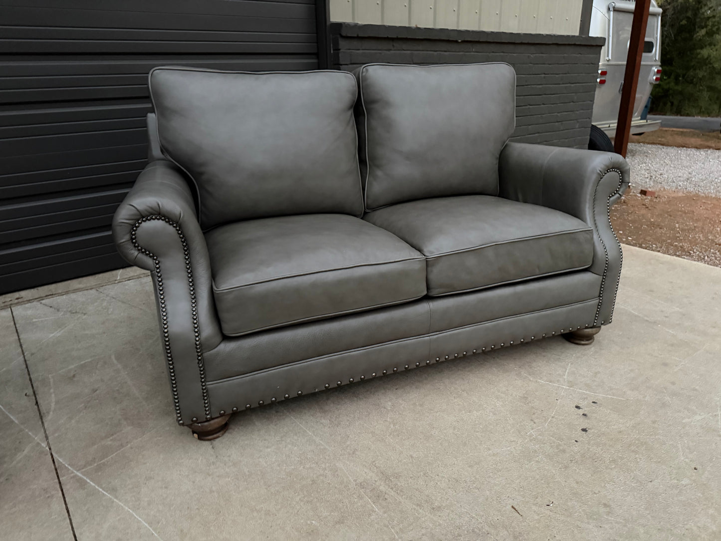 Bernhardt Gray Leather Sofa & Loveseat - $2000 Cash Price
