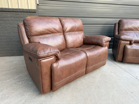 Flexsteel Finwick Leather Power Reclining Set - $2000 Cash Price
