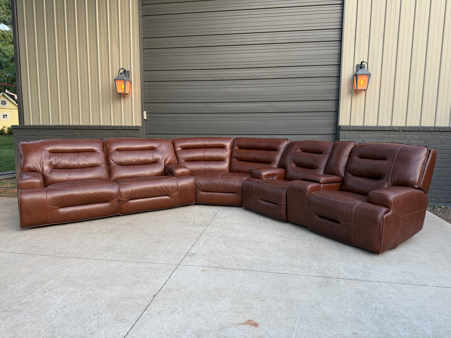 Watson Premium Line - Leather Reclining Sectional - $2500