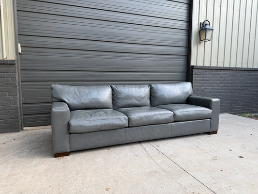 Restoration Hardware Maxwell Leather Sofa in Fossil Gray - $1500 Cash Price