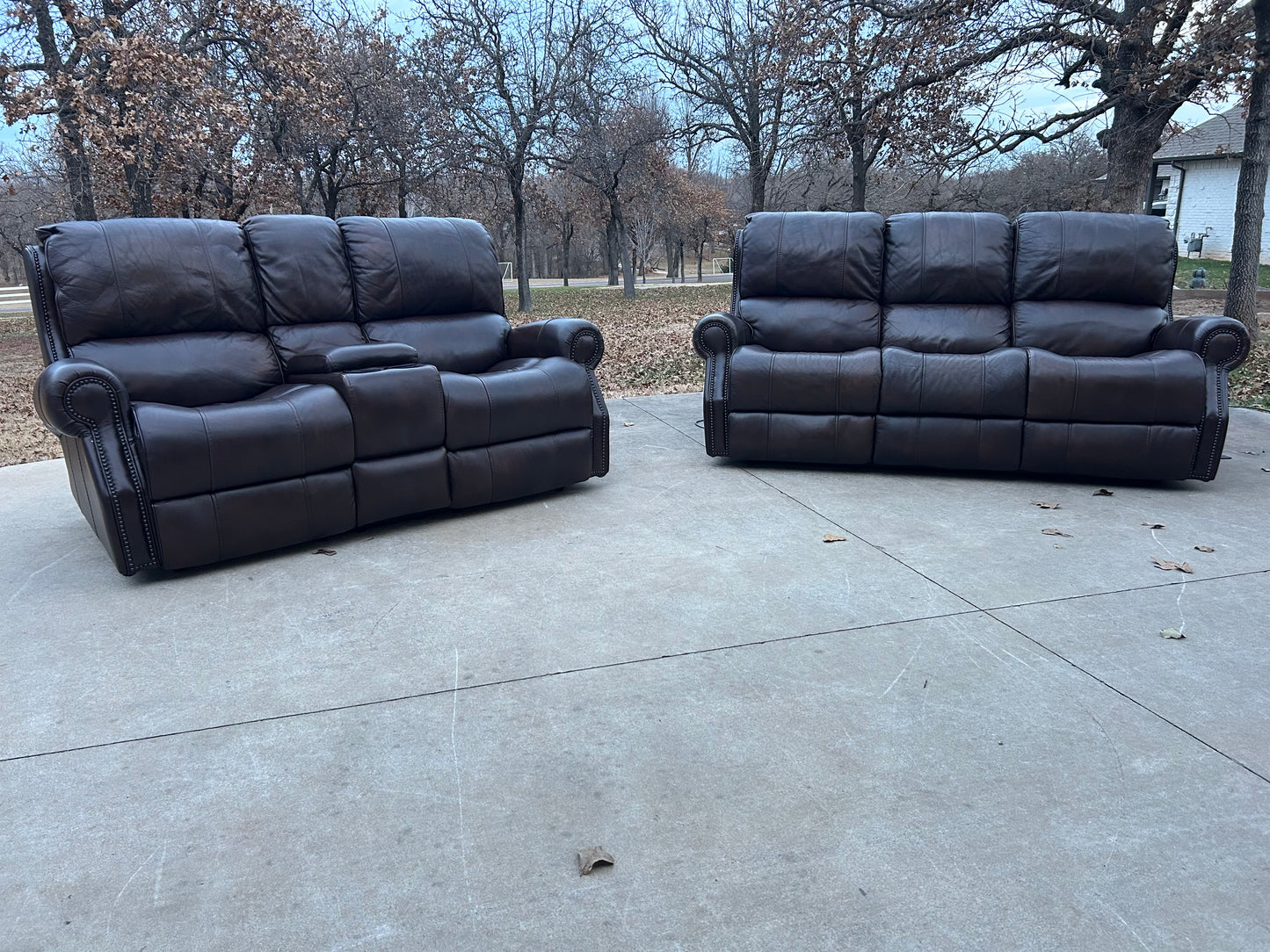 Reclining sofa and love seat