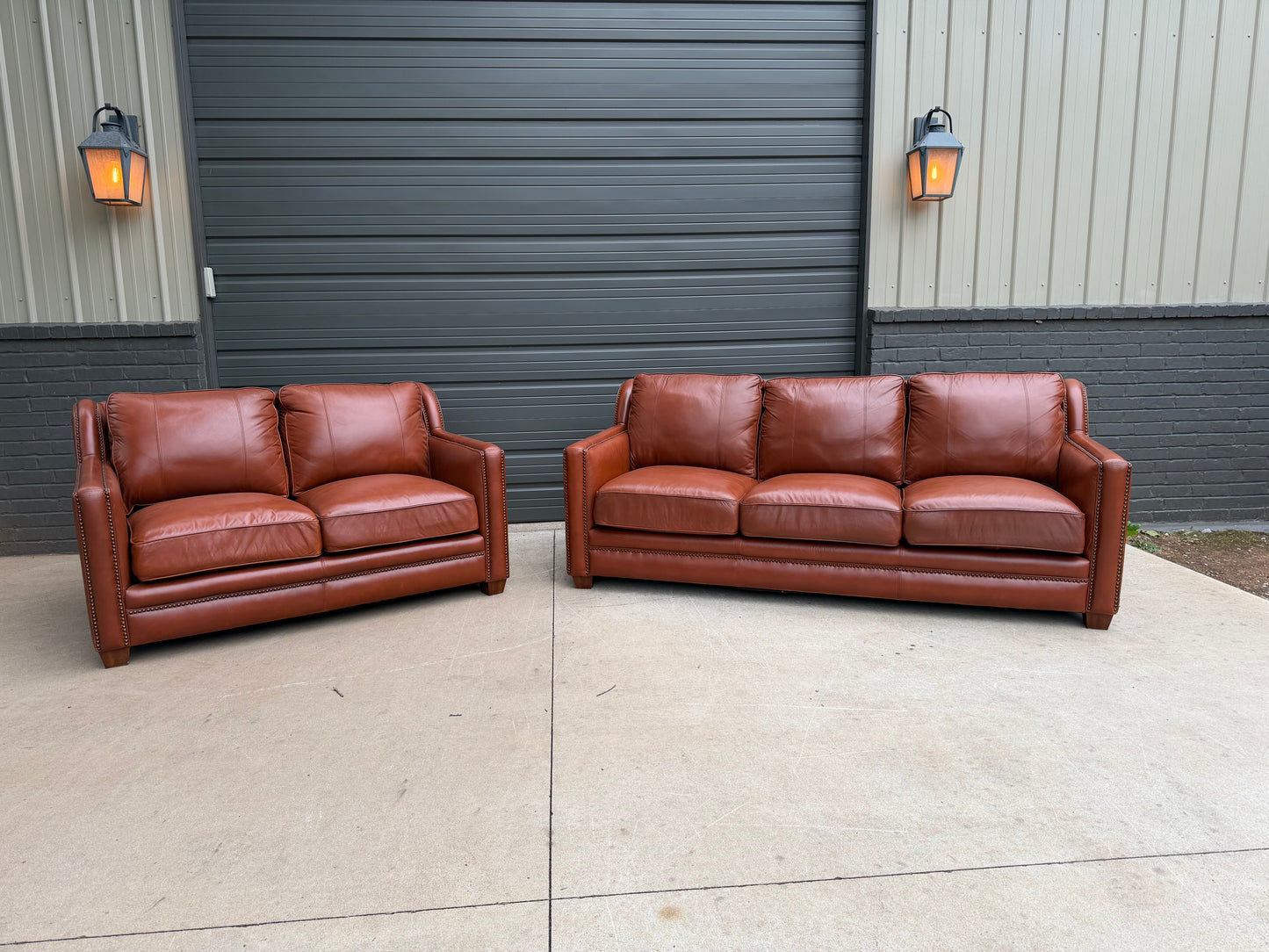 Basset Leather Sofa & Loveseat - $2000 Cash Price