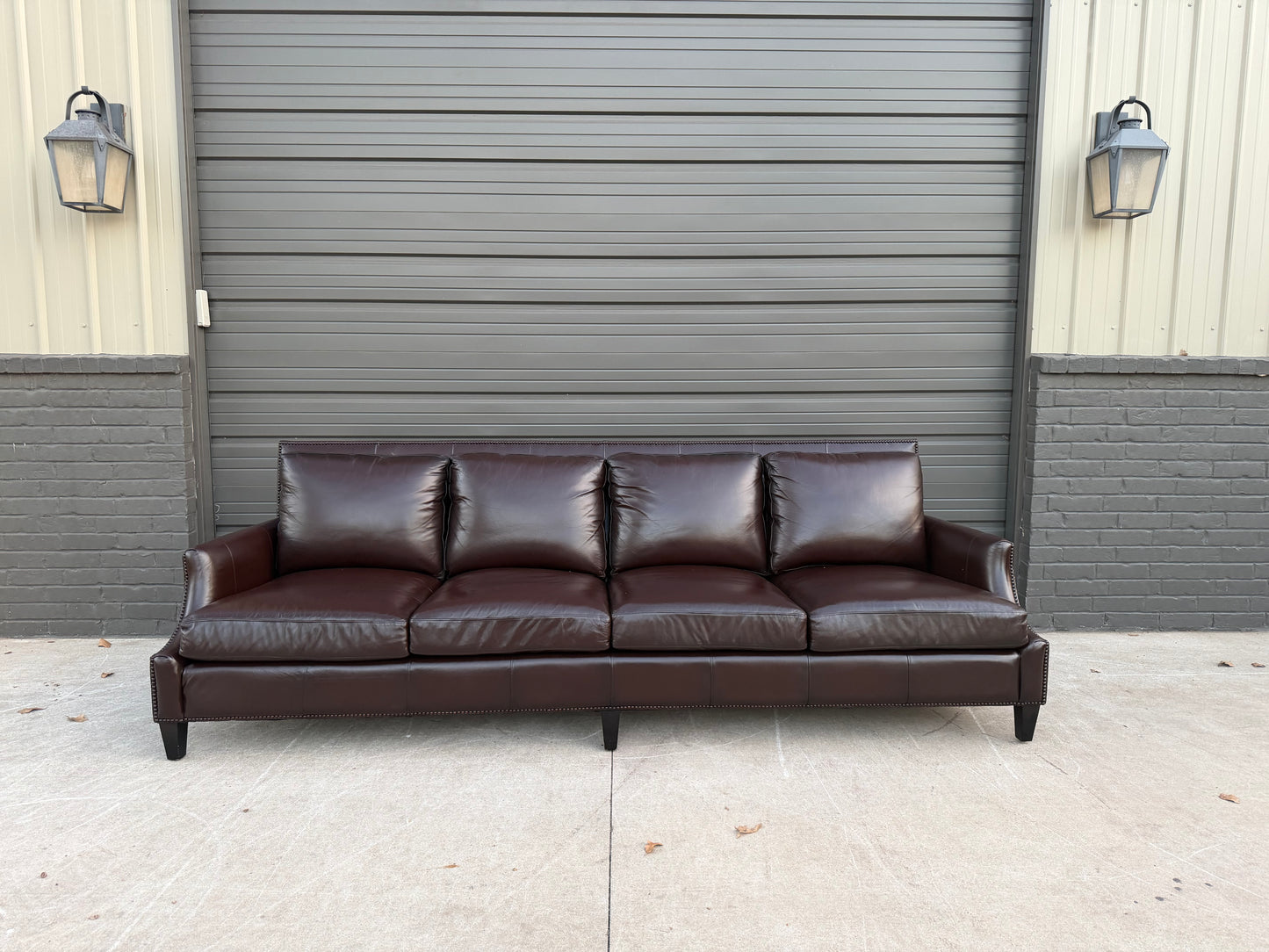 Bernhardt Leather 4-seater Sofa - $1400 Cash Price