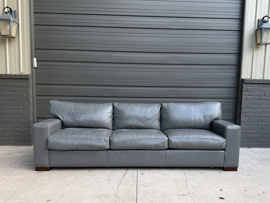 Restoration Hardware Maxwell Leather Sofa in Fossil Gray - $1500 Cash Price