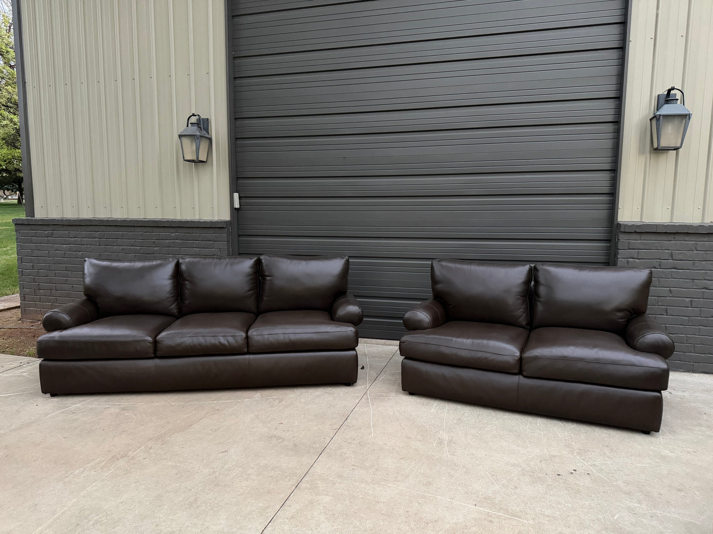 Bernhardt Brown Leather Sofa & Loveseat - $2000 Cash Price