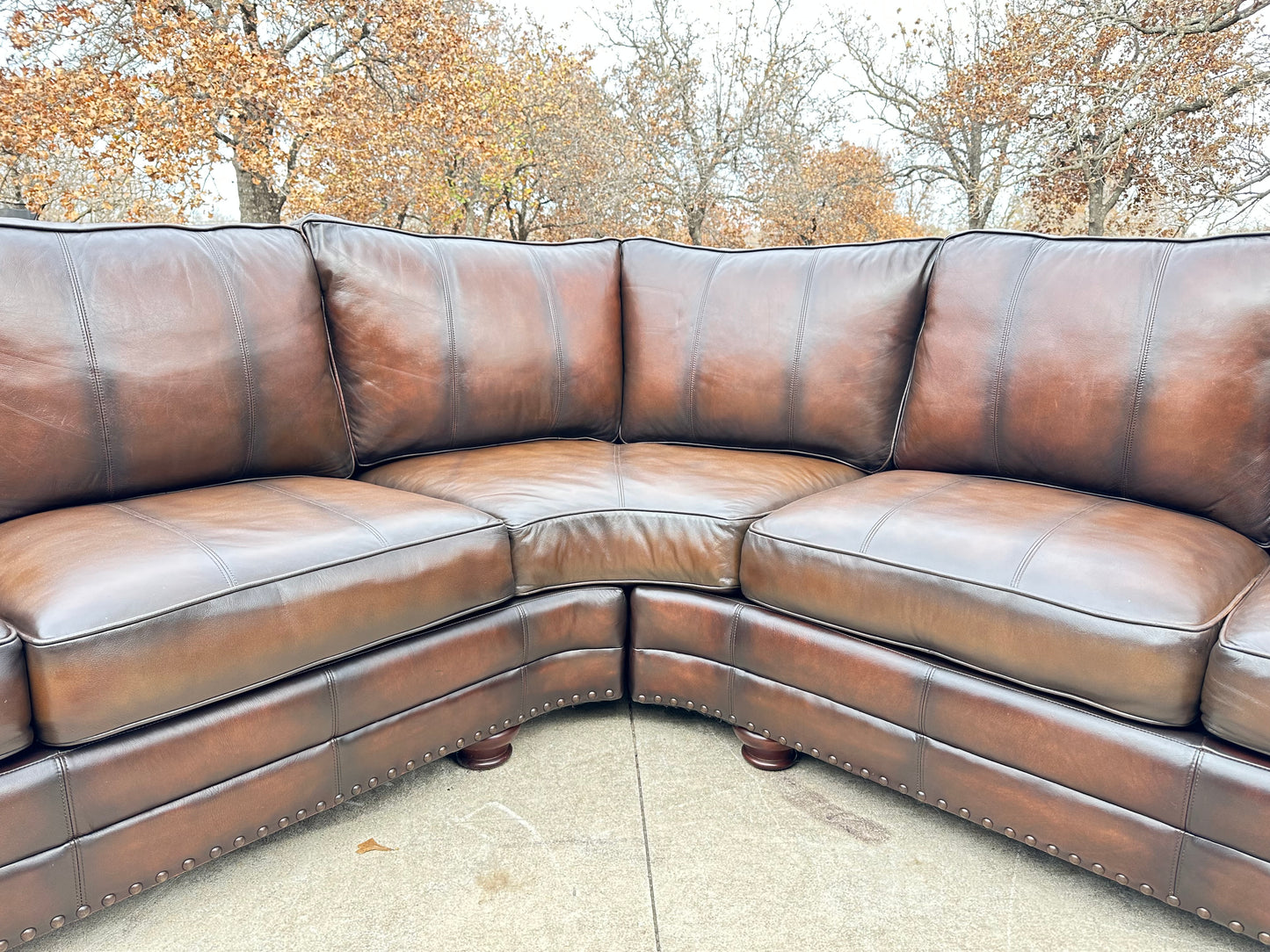 Bernhardt 100% Genuine Leather Sectional - $2200 cash price
