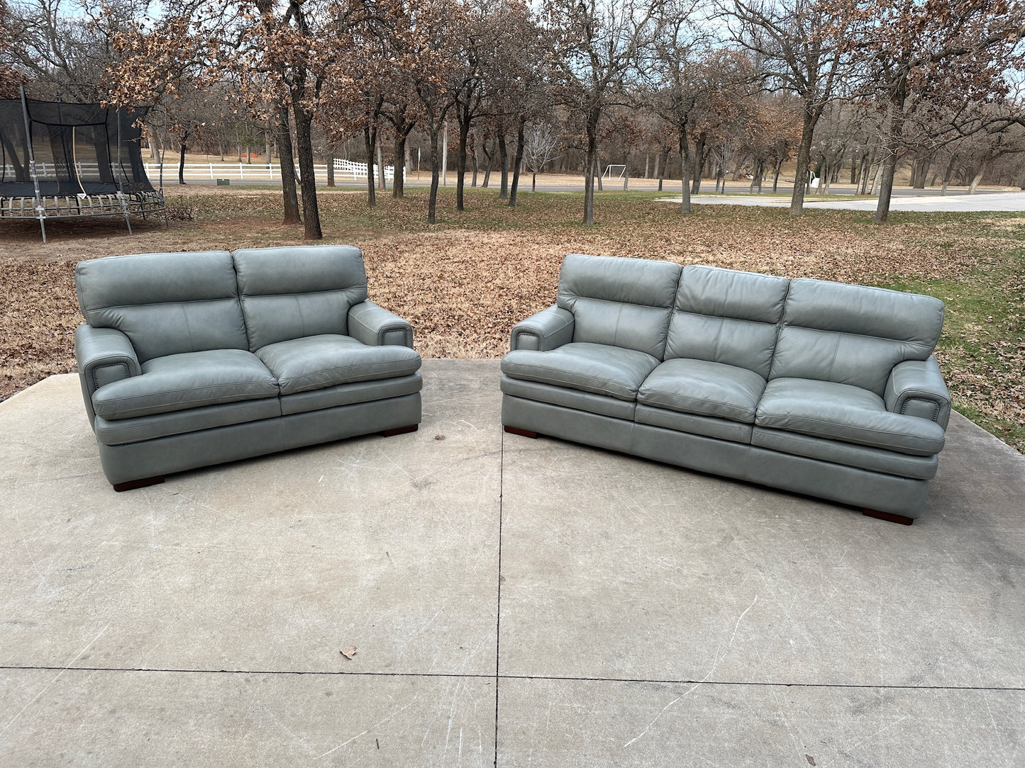 Lazboy 100% Genuine Leather Couch & Loveseat Set - $1800 cash price