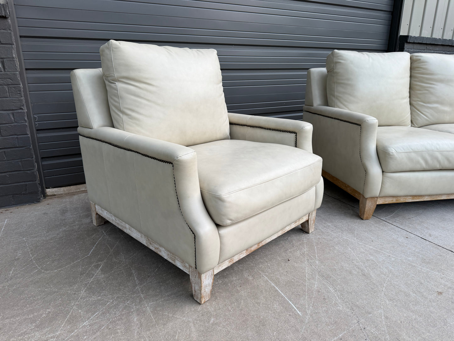 Craft Master Leather Sofa & Chair - $1600