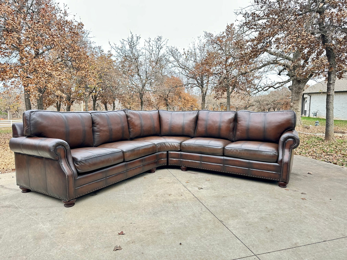 Bernhardt 100% Genuine Leather Sectional - $2200 cash price