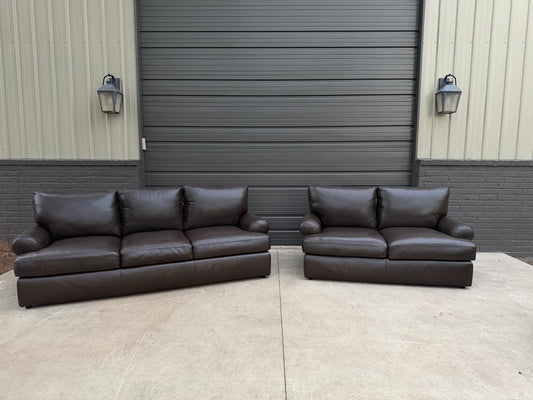 Bernhardt Brown Leather Sofa & Loveseat - $2000 Cash Price