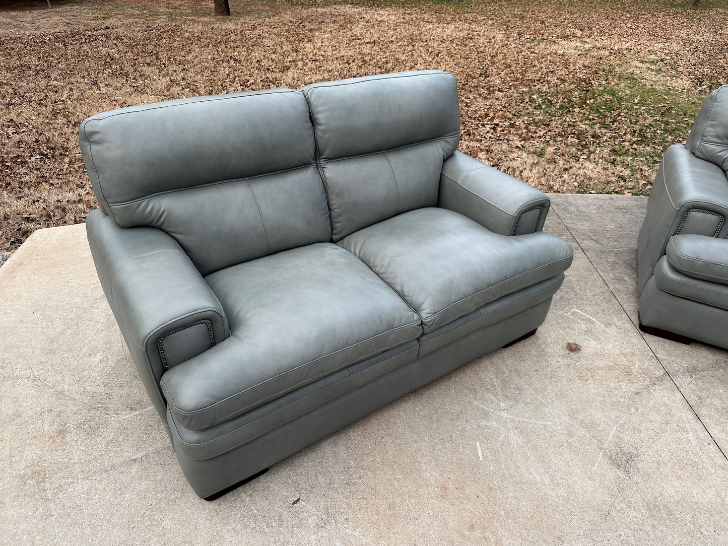 Lazboy 100% Genuine Leather Couch & Loveseat Set - $1800 cash price