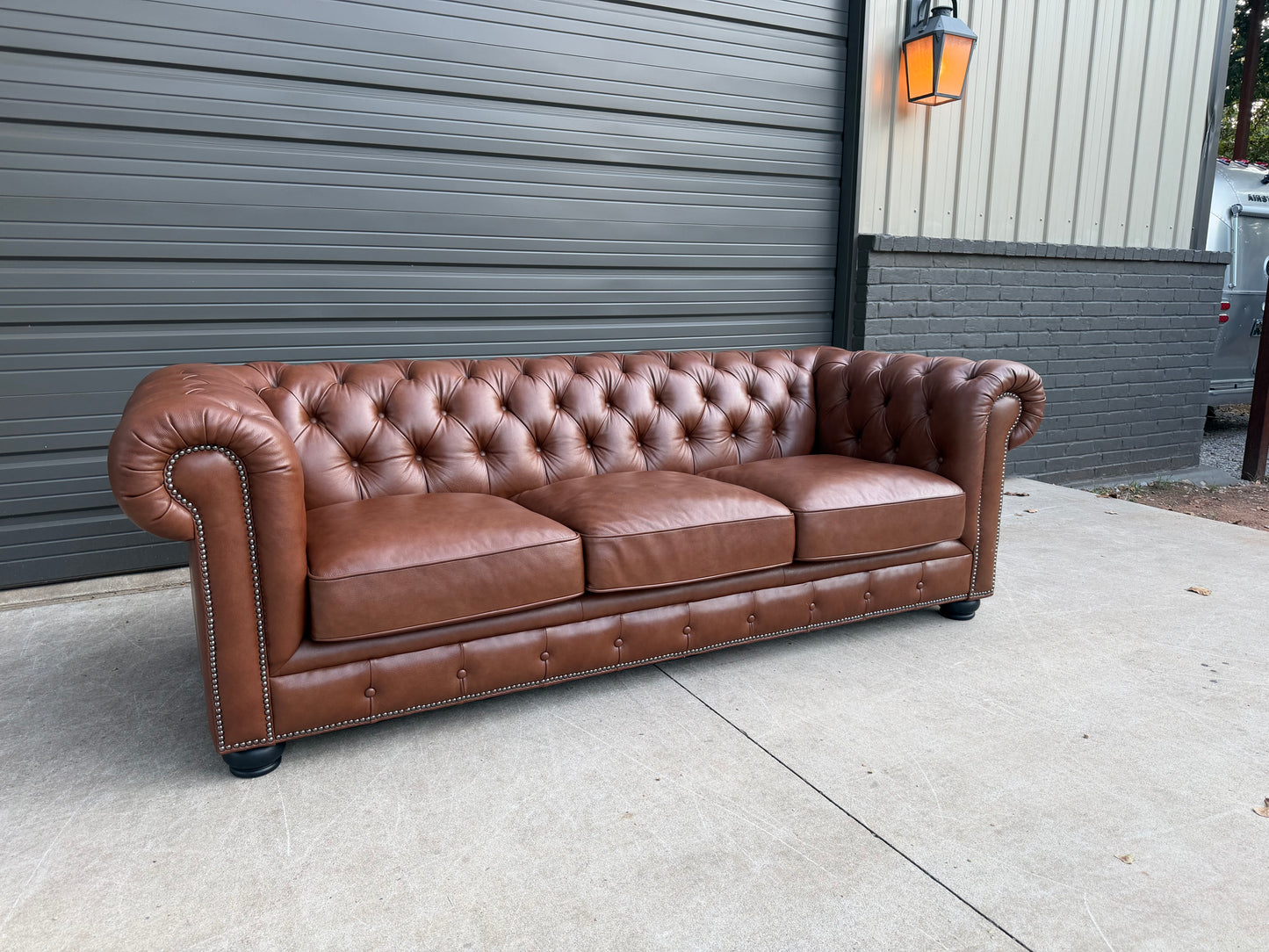 Hooker Chesterfield Sofa - brown leather - $2000 Cash price