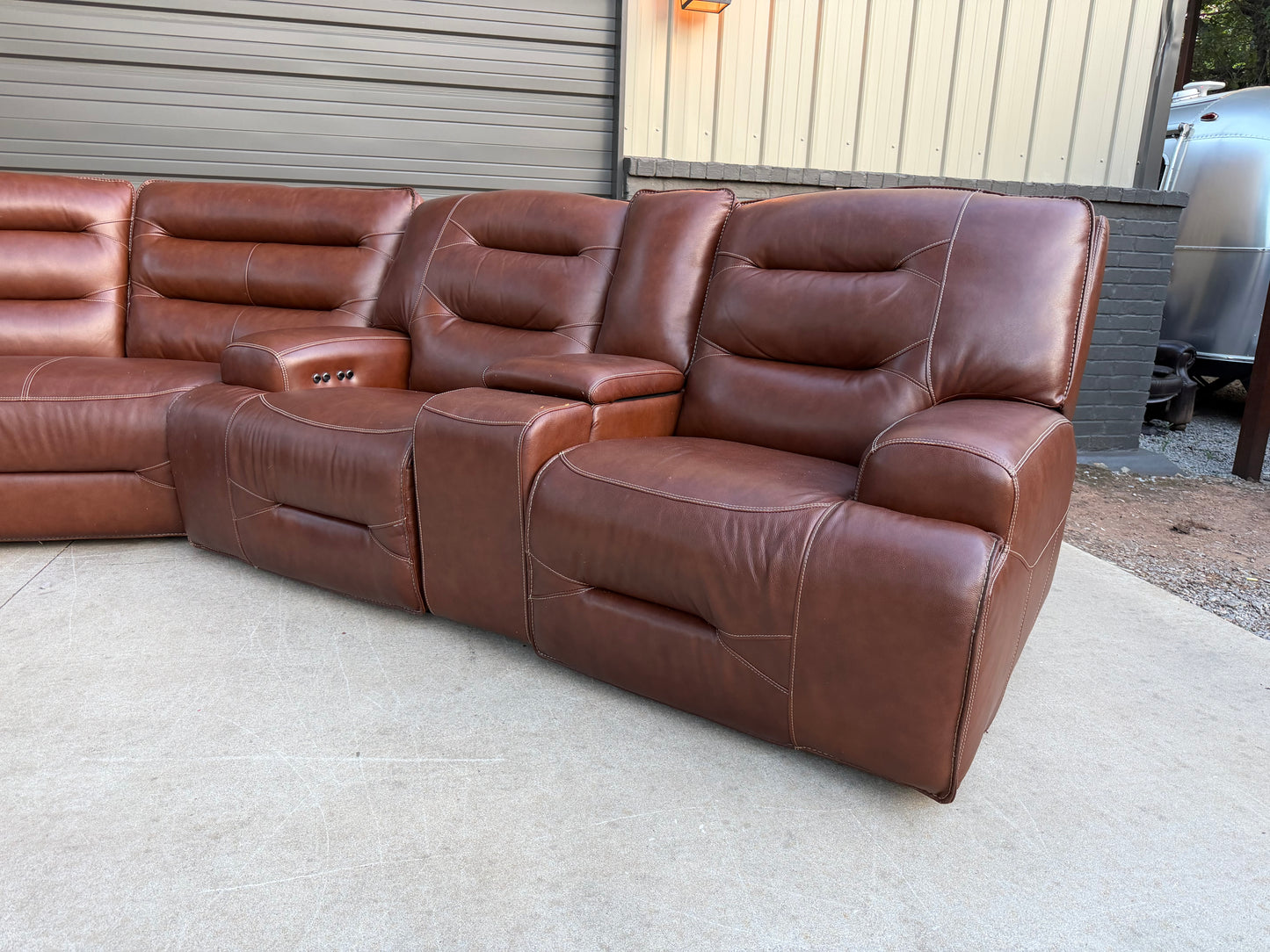 Watson Premium Line - Leather Reclining Sectional - $2500
