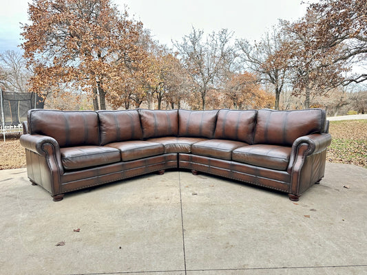 Bernhardt 100% Genuine Leather Sectional - $2200 cash price