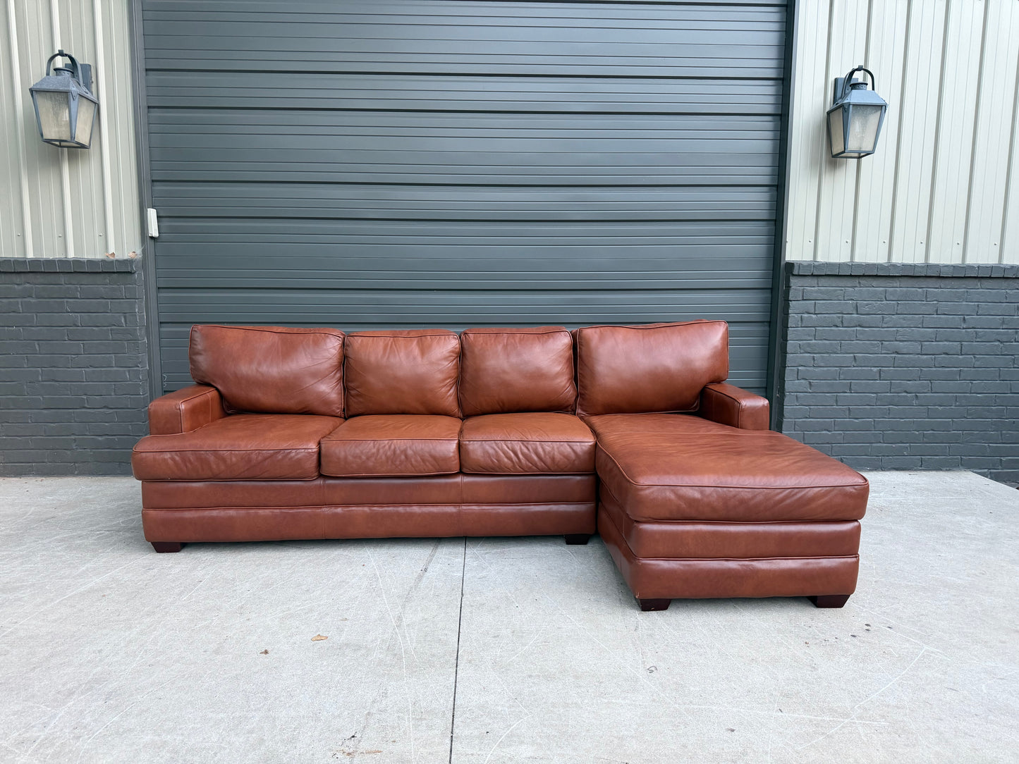 American Leather Sectional with Chaise - $1800 Cash Price