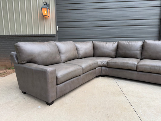 Bernhardt Stonegray Leather Sectional with ottoman - $2200 Cash Price