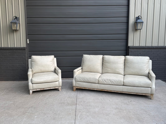 Craft Master Leather Sofa & Chair - $1600