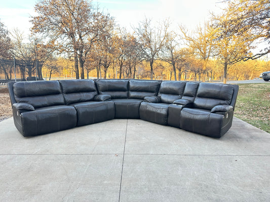 Ashley Genuine Leather Power Sectional - $2000 cash price