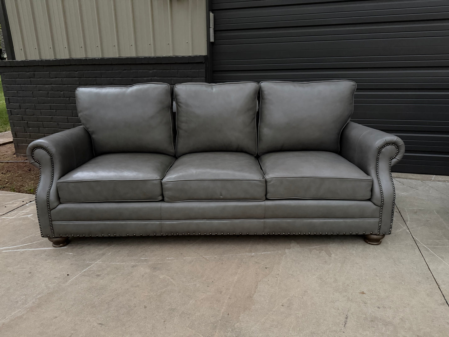 Bernhardt Gray Leather Sofa & Loveseat - $2000 Cash Price
