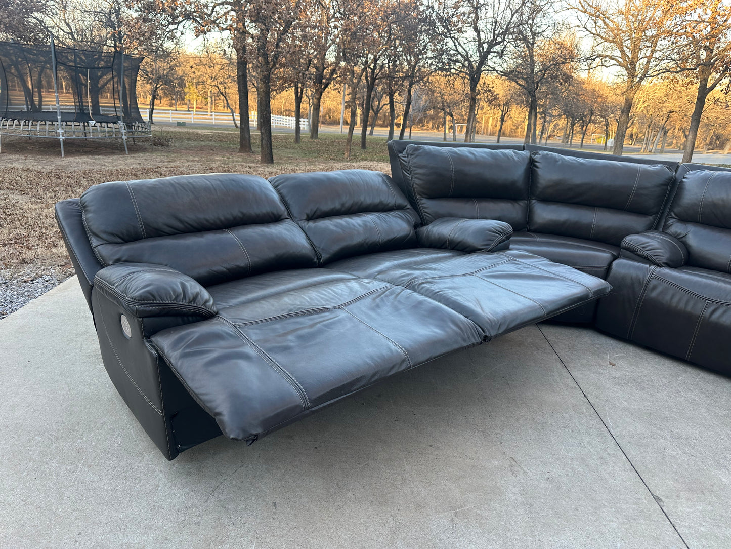 Ashley Genuine Leather Power Sectional - $2000 cash price