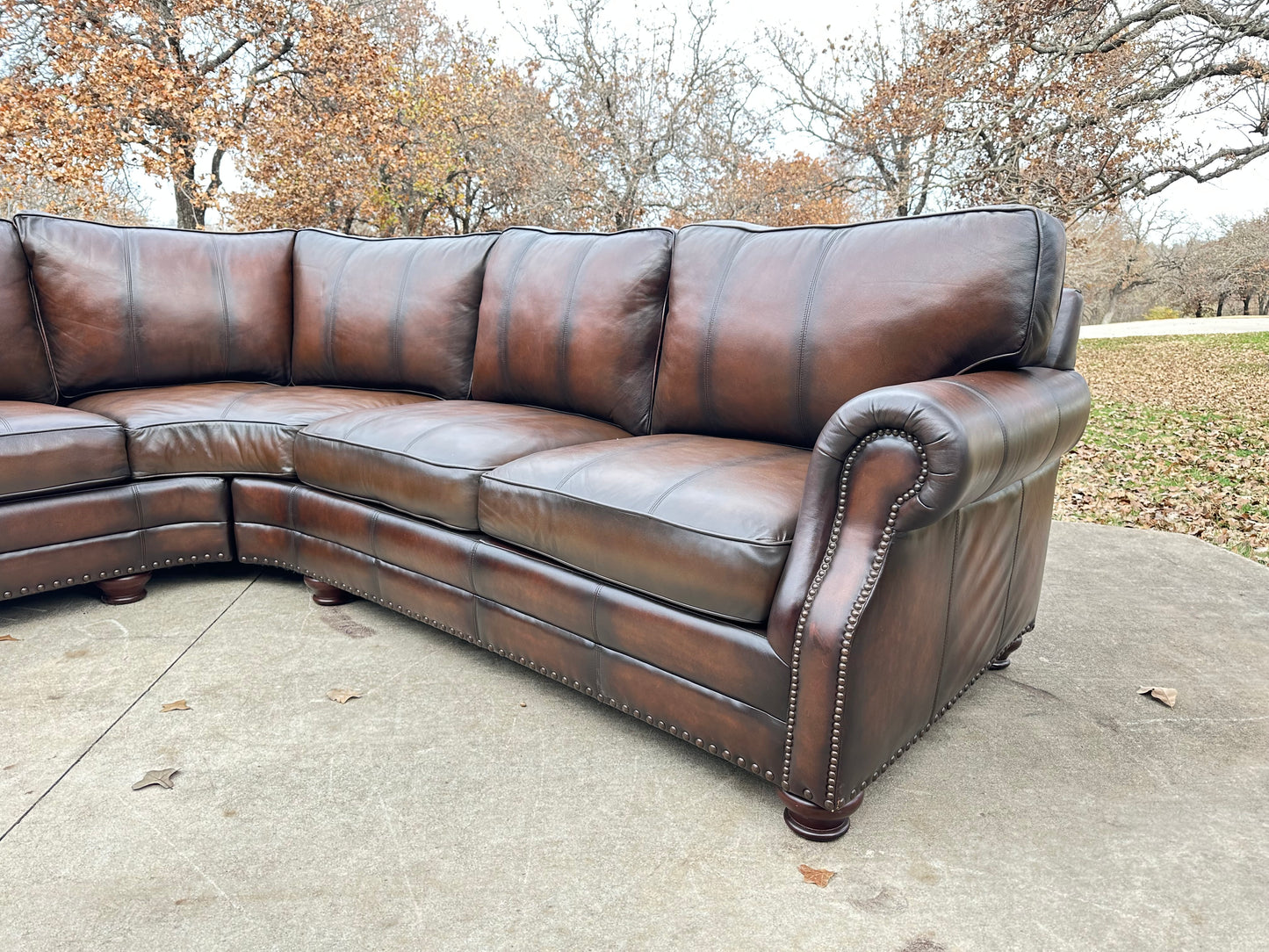 Bernhardt 100% Genuine Leather Sectional - $2200 cash price