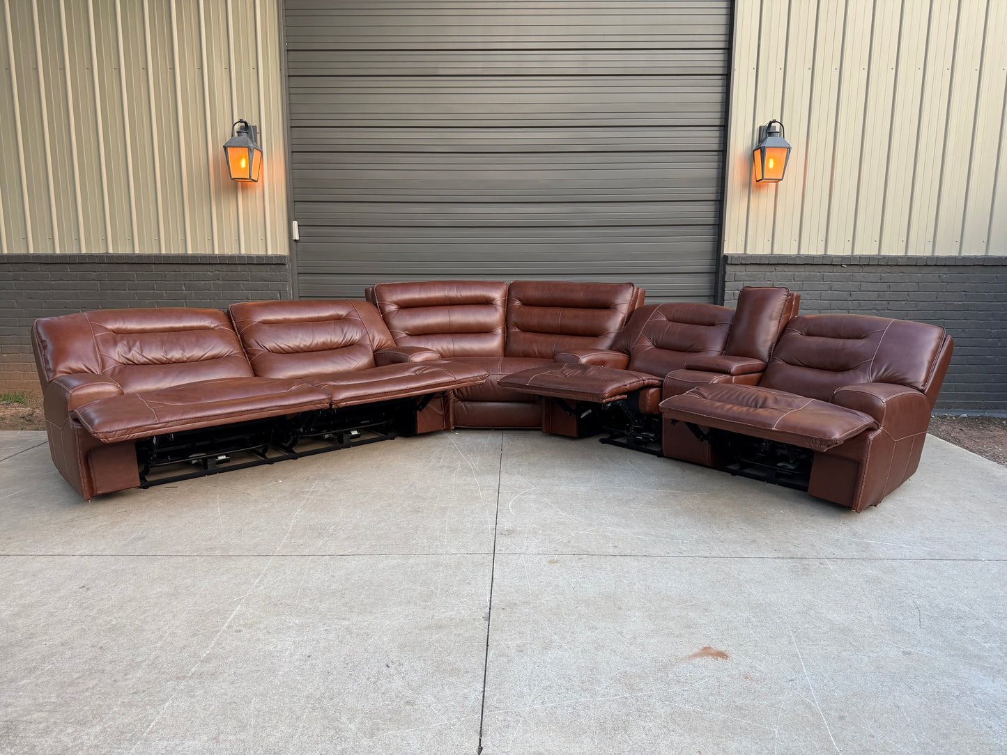 Watson Premium Line - Leather Reclining Sectional - $2500