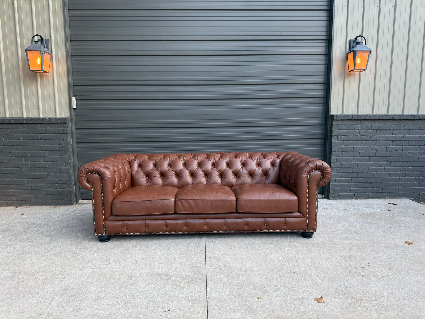 Hooker Chesterfield Sofa - brown leather - $2000 Cash price