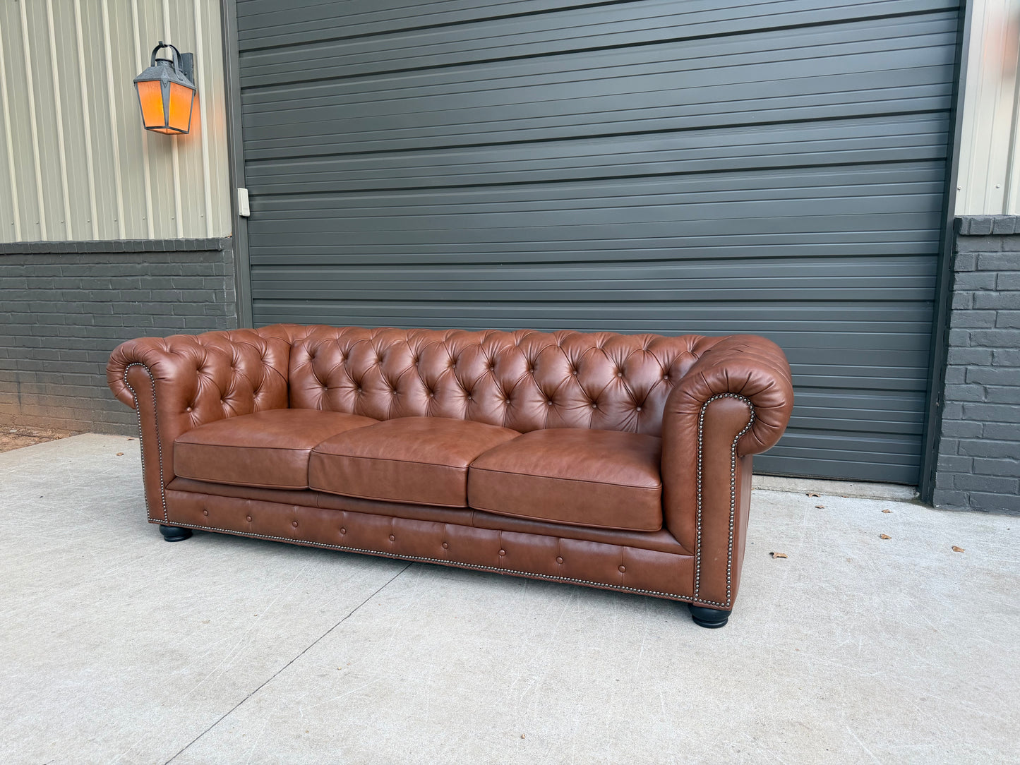 Hooker Chesterfield Sofa - brown leather - $2000 Cash price
