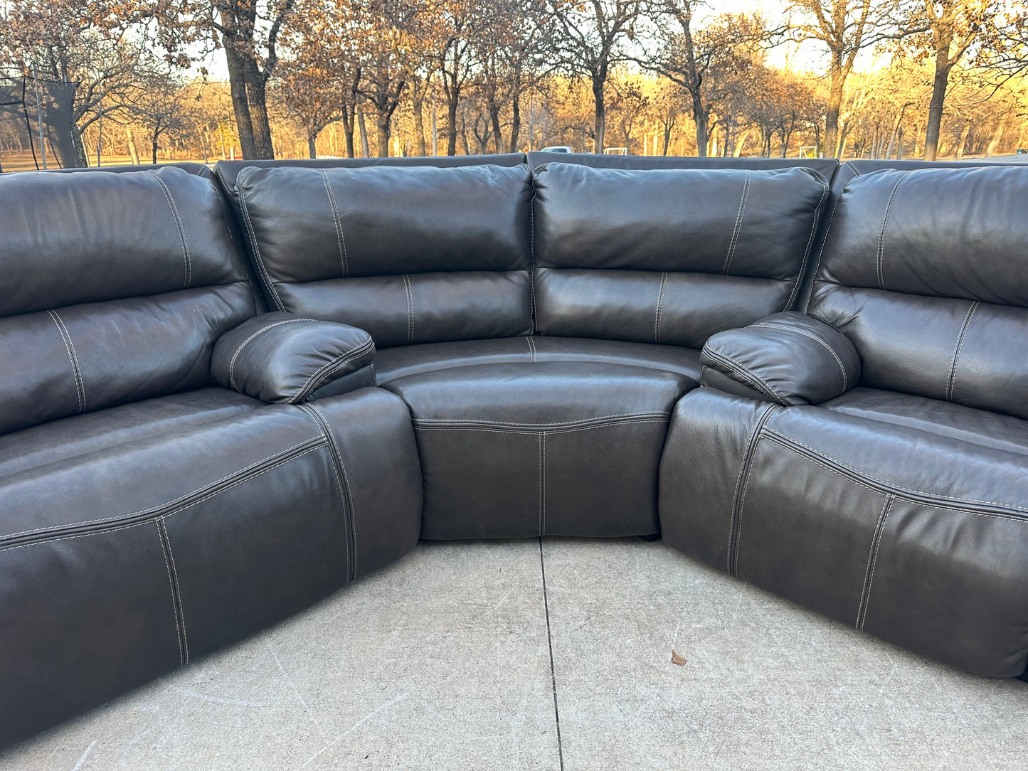 Ashley Genuine Leather Power Sectional - $2000 cash price