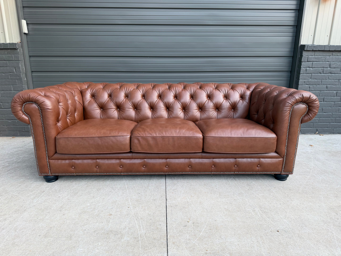 Hooker Chesterfield Sofa - brown leather - $2000 Cash price
