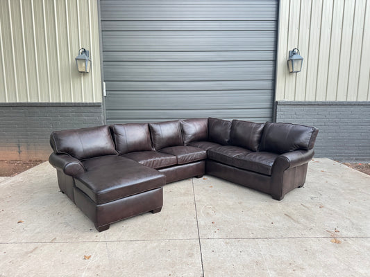 Arhaus Leather Sectional with chaise - $4000 Cash Price