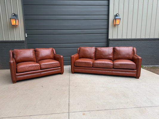 Basset Leather Sofa & Loveseat - $2000 Cash Price