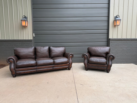 Bernhardt Leather Sofa & Chair - $1800 Cash Price